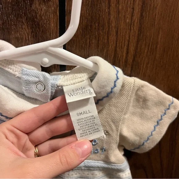 Little Wonders | Vintage Baby Boy Romper | Little Bear Pilot | Size: Newborn | - Picture 4 of 6